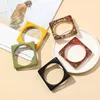 Guanlong Shiny Indian Fashion Geometric Bracelets Bangles for Women 2021 Korean Acrylic Resin Custom Charms Bangle with Designer Q0719