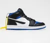 Top Quality Jumpman 1 Kids Basketball Sneakers Fashion Casual Black White Royal Toe COJP Midnight Navy 1s Girls Boys Sports Trainers Shoes Size 25-35