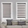 Filtrage de lumière de couleur unie double tissu jour nuit rouleau double couche pure zèbre stores aveugles pour la décoration de la maison 210722