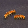 Новые цвета алмазные зубы Grillz, золотые зубы набор для Хэллоуина, хип-хоп клыки клыки вампир Циркон бич Золотые зубные грили