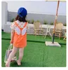 女の子の服セット夏の綿の半袖ポルカドットトップTシャツ+ウィングスオーバーオールドレス2ピースセットガールズスーツ子供服210713