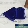 10 PCS Velvet Tissu Sacs à cordon de cordon de rangement multicolore Boucles d'oreilles Boucles d'oreilles Bijoux Cadeau Candy Pouch-Bourse sac à dos sac à dos 12 * 9.2cm