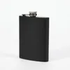 6oz 7oz 8oz Black Hip Flasks rostfritt stål sprit alkoholflaska fyrkantig vinflaska