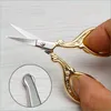 Retro Gold-Plated Round Head Small Scissors Stainless Steel Handmade Nose Hair Trimmer Cosmetology Make Up GadgetMulti Purpose Scissor 5pl T2