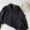 Kimutomo Solide Blazer Büro Dame Sommer Frauen Koreanische Hong Kong Stil Mode Lose Lange ärmeln Chic Top Casual 210521