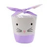 4 stilar Påskparty Cartoon Bunny Bucket Kids Söt Presenter Festival Candy Egg Basket Toy Tote Storage Bag Dekoration