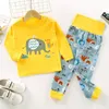 Pajamas Fashion Christmas Set Kids Fall Clothes Baby Boy Girl Cartoon Printed 2 Pieces Suits Toddler Girls Sleepwear