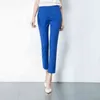 Fashion Women's Elegant OL Stretch Pants Big Size Ladies Elastic Waist Casual Trousers Female Office Work Cotton 211124