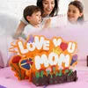 Handgemaakte 3D pops -up wenskaarten Bloem Love You Mom Design met envelopcadeau voor Moederdag C1