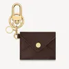 Дизайнерский бумажник с буквами, брелок для ключей, модный кошелек, подвеска, автомобильная цепочка, подвеска, коричневый старый цветок M68863, мини-сумка, брелок, подарки Acces8823694