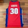 Zszyty Carlos Arroyo Jersey Basketball Puerto Rico Custom Men Kobiet Jersey Basketball Jersey XS-5xl 6xl