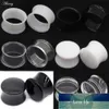 2 pièces blanc noir Transparent acrylique oreille Tunnel bouchon oreille jauges Piercing Double courbe selle extenseur civière bijoux de corps