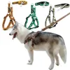 Hundegeschirr Leine Pet Products Adjustbale Dot bedrucktes Geschirr und Leine Outdoor Walkding für große Hunde 210712