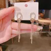Shinning Zircon Tassel Boucles d'oreilles Style coréen Gold Electroplated Temperament Long Earring Jewelry