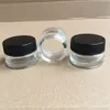 Bottiglie di imballaggio 5ml 3ml concentrato Contenitori vetro temperato pyrex barattoli di cera dab scatola di immagazzinaggio di colofonia viva Trasparente Forma rotonda Antiaderente