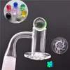 Beveled Edge Blender Quartz Banger 20mmOD Spinning Smoking Nails Con Carb Cap Terp Perle rosa blu rosso verde Per Dab Rig 2 pezzi