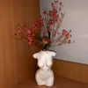 Body Design Vase Nude Female Art Sculpture Creative Dried Flower Vase Home Decor A1842 210409