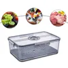 Storage Bottles & Jars Berry Containers For Fridge Bread Container Food Clear Refrigerator Organizer Bins With Removable Drain Pl