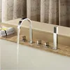 deck mounted waterfall tub faucet