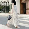 Длинные юбки для женщин цветочные макси высотый талию шифон старинные уличные женские женские корейский 210514