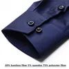 Anti-Wrinkle No-Ironing Elasticity Slim Fit Men Dress Casual Long Sleeved Shirt White Black Blue Red Male Social Formal Shirts 210714