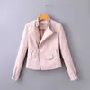 Aelegantmis Women Casual Short Pu Leather Jacket Female Soft Faux Moto Biker Basic Coat Ladies Autumn Outerwear 210607