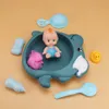 8 PCS Baby Kids Bath Bacia Boneca Duck Duche Banheira Flutuante Brinquedos