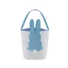 Easter Bag Party Canvas Rabbit Basket Soft Bunny Tail Bucket Easters Eggs Storage Handbag Festival Party Gift