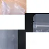 100Pcs/lot Matte clear flat zip lock plastic bags Resealable Self seal frosted transparent smellproof storage pouches for food candy snack package