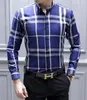 2021 Designer Camicia elegante Abbigliamento da uomo Fashion Society Nero Uomo Tinta unita Business Casual Manica lunga da uomo M-3XL # 17