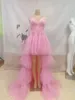 A 라인 칵테일 드레스 파카 티 스트랩 차 길이 블랙 툴레 댄스 홈 홈 컴컴스 드레스 Vestido Con Tul Party Evening Special Dress