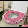 Covers Comfortable Thick Warmer Soft Waterproof Cushion Cover Bathroom Pedestal Pan Oshaped Flush Toilet Seat Pads Y6Yif Kygpa