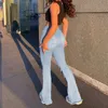Mulheres Flare Denim Calças Feminino Solto Jeans Boyfriend Lega Perna Calças de Calças De Calças Y2K Cintura Alta Calça Calças Mãe Rasgado Calças de Jeans