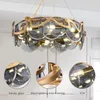 Postmodern Light Luxury Living Room Lamps Chandelier Simple Glass Bedroom Dining Nordic Creative Personality Bar Crystal Lamp