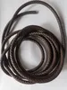 3 mètres de cordon en cuir bolo tressé marron de 8 mm # 22514