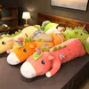 Big Long Lovely Fruit Unicorno Peluche Morbido Cartoon Animal Doll Farcito Fidanzato Cuscino per dormire Kid Girl Regalo di compleanno 210728