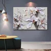 Пользовательские размеры 3d стены стереоскопические рельефные фрески белые магнолии цветок телевизор фона обои для гостиной