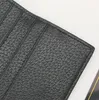 Toute la mode noir pli porte-cartes femme petit portefeuille hommes Designer couleur pure Pebble cuir luxe avec box226B