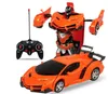 Brinquedos de carro elétrico/rc 2 em 1 transformador de controle remoto robô modelo de controle brinquedo de batalha para meninos carro rc sem escova presentes de natal