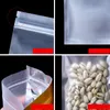 Clear and Matte Gold Multiple Sizes Zip Lock Packing Flat Bottom Bags Resealable Zipper Seal Translucent Food Storage Packaging Bag
