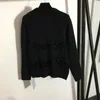 Women's Sweaters 2021 Luxury Design Fashion Pearl Nail Bead Letter Round Neck Long Sleeve Pullover Temperament Versatile Knitted Sweater