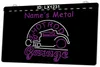 LX1231 Your Names Metal Hot Rod Garage Car Light Sign Dual Color 3D Engraving