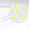 LED G4 لمبة 6led 5050smd واسعة فولت ac / dc10-30v 1w دبوس الجانب bi-pin الدافئة الأبيض Dia25mm