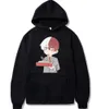 Min hjälte akademia anime manga hoodie newshoto todoroki äta nudlar trevlig lös sweatshirt män pullover toppar y0804