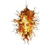 Custom Amber Pendant Lamps Personality Art Glass Chandelier Hotel Indoor Decoration Handmade Blow Glass-Lighting 32 by 40 Inches