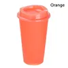 Portable Plastic Color Changing tumbler Temperature Discoloration Coffee Beverage Milk Drink Ware Recycle Sport Cup