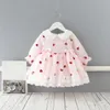 Newborn Baptism Dress For Baby Girl First Birthday Party Wear Peter Pan Collar Embroidery Christening Gown Tutu Infant Clothing Q0716