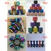 Nieuwste 810 510 Drip Tips voor TFV8 TFV12 Grote Baby Sterrenhemel SS Regenboog Slangenhuid Hars Lange Kalebas