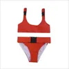 Femmes multicolore deux pièces ceinture Bikini maillot de bain maillots de bain dame filles ceintures haut court ensemble une pièce costumes