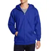 Men's Hoodies Men's & Sweatshirts Men Hooded Long Sleeve Drawstring Zipper Closure Jacket Solid Color Casual Windproof Sweatshirt Male